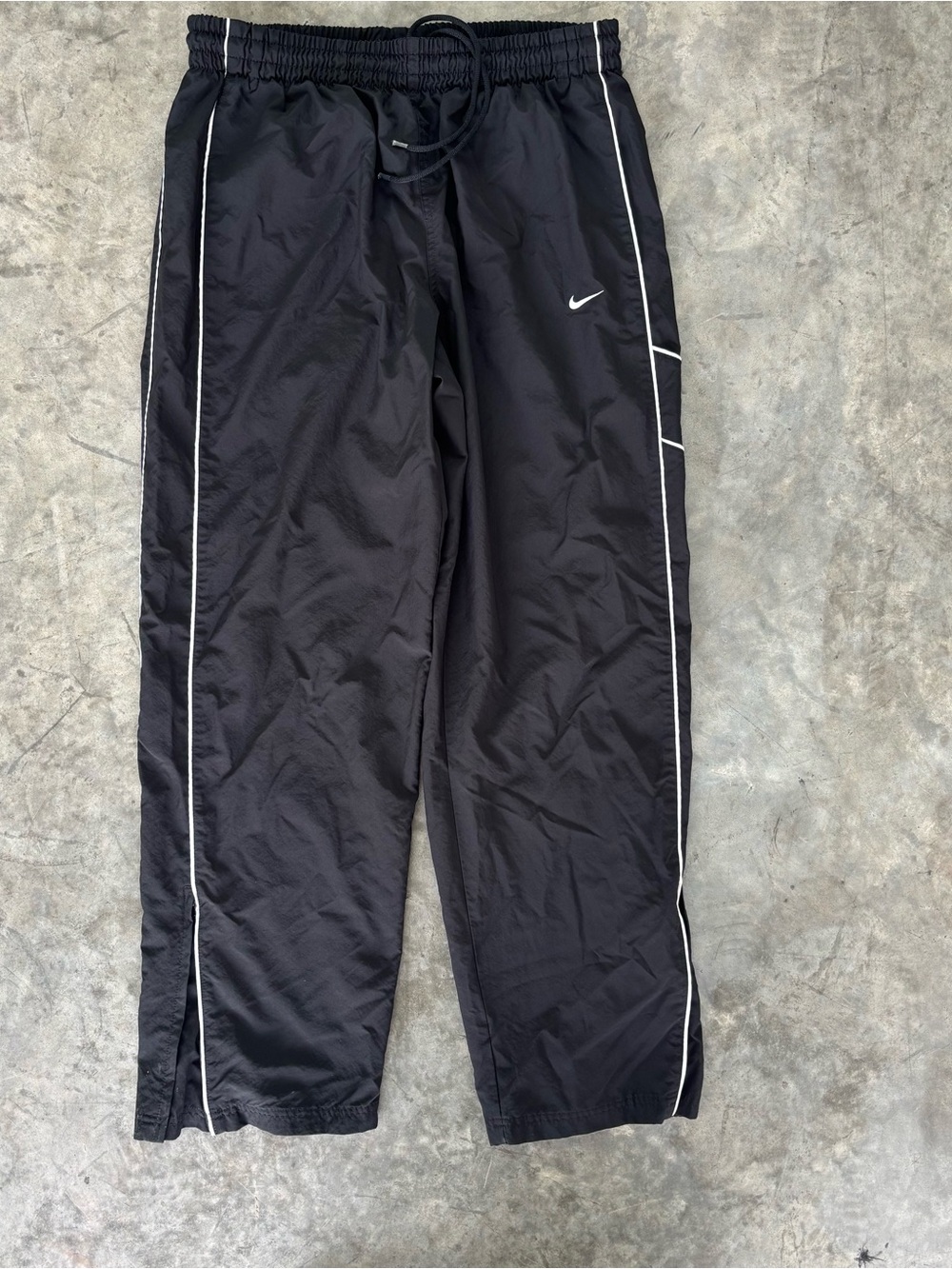 Nike Black Athletic Track Pants with Mesh Lining